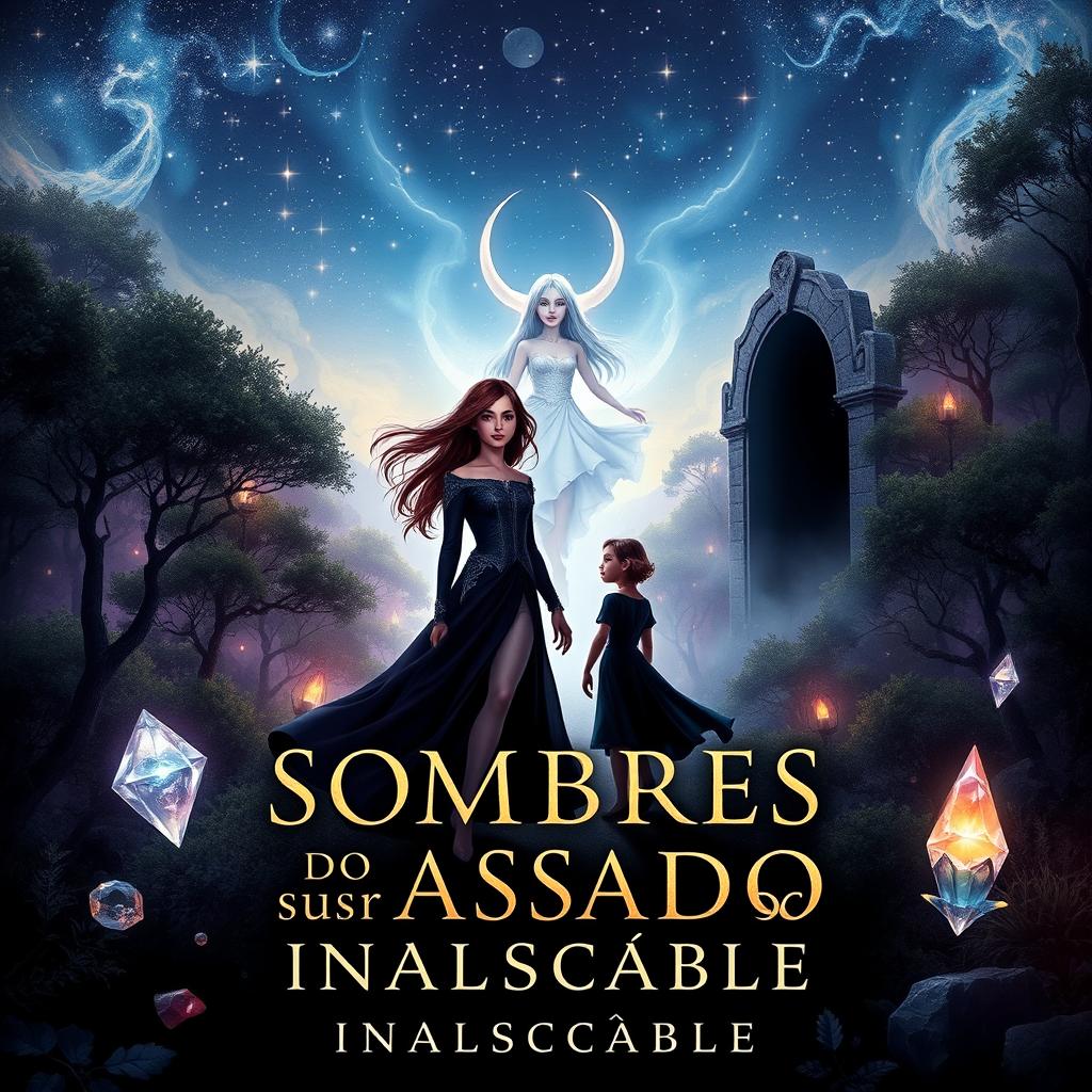 A captivating book cover for 'Sombras do Passado: Inalcançável'