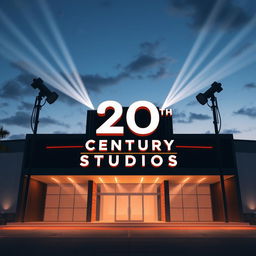 Illustrate the modern identity of 20th Century Studios, capturing the evolution from its classic roots