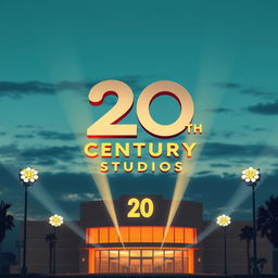 Illustrate the modern identity of 20th Century Studios, capturing the evolution from its classic roots