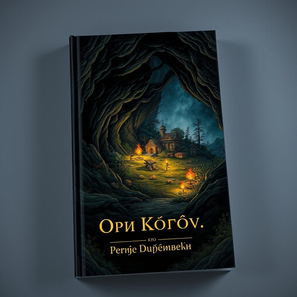 A book cover with a dark and eerie atmosphere