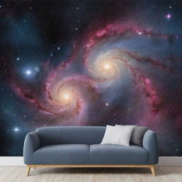 A vast and mesmerizing galaxy pattern with swirling nebulas and millions of sparkling stars spread across the infinite canvas of the cosmos.