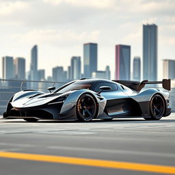 A 2-seater LMP-style road hypercar with sleek, aerodynamic lines and a futuristic design