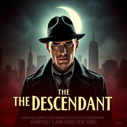 A dramatic and engaging movie poster for "The Descendant," set in 1920 New York