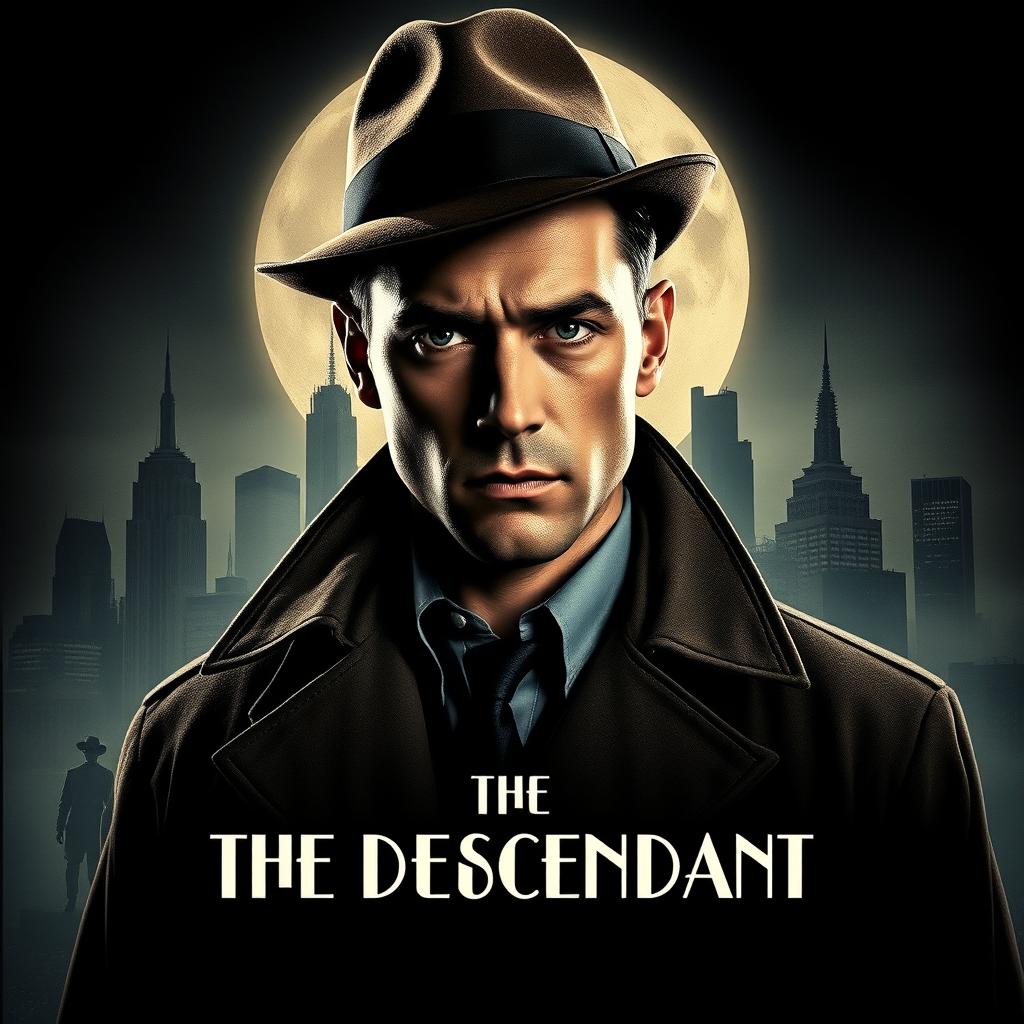 A dramatic and engaging movie poster for "The Descendant," set in 1920 New York