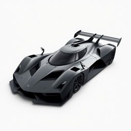 A vector design of a 2-seater LMP-style road hypercar inspired by the F-117 stealth aircraft