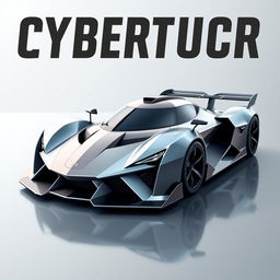 A vector design of a 2-seater LMP-style road hypercar inspired by the Cybertruck