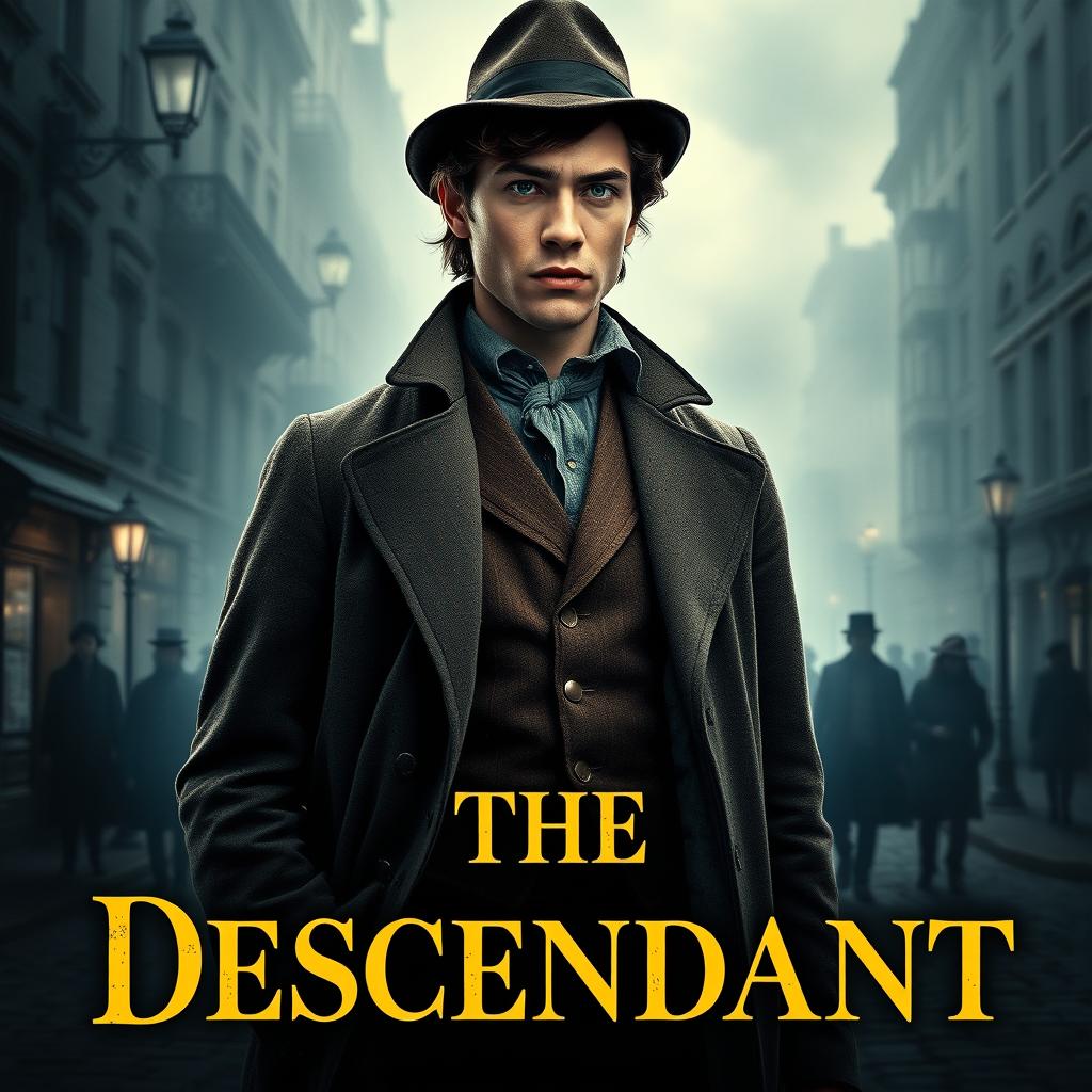 A captivating poster for the movie "The Descendant," set in 1850 New York