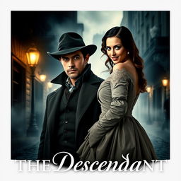 A captivating poster for the movie "The Descendant," set in 1850 New York