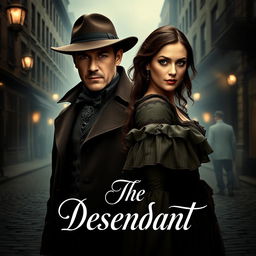 A captivating poster for the movie "The Descendant," set in 1850 New York