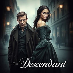 A captivating poster for the movie "The Descendant," set in 1850 New York