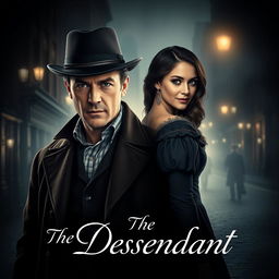 A captivating poster for the movie "The Descendant," set in 1850 New York