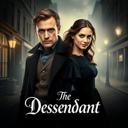 A captivating poster for the movie "The Descendant," set in 1850 New York