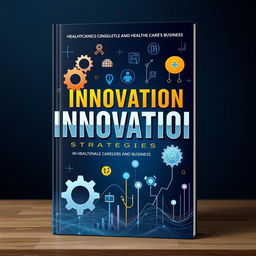 An imposing book cover with a theme of innovation, leadership, and strategies for success in healthcare careers and business