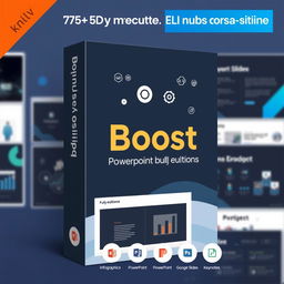 A modern and professional cover for a PowerPoint template product named 'Boost'