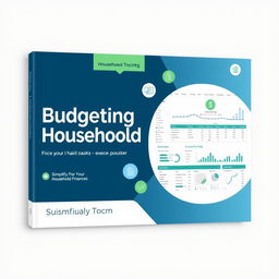 A sleek and modern cover for an Excel Dashboard template called 'Budgeting Household - IDR'