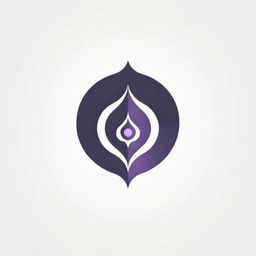Design a K-pop group logo for 'Abyss' focusing on black and purple colors with white highlights.