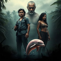 A gripping suspense movie cover set deep within the Amazon jungle of Brazil