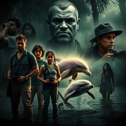 A gripping suspense movie cover set deep within the Amazon jungle of Brazil