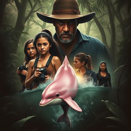 A gripping suspense movie cover set deep within the Amazon jungle of Brazil