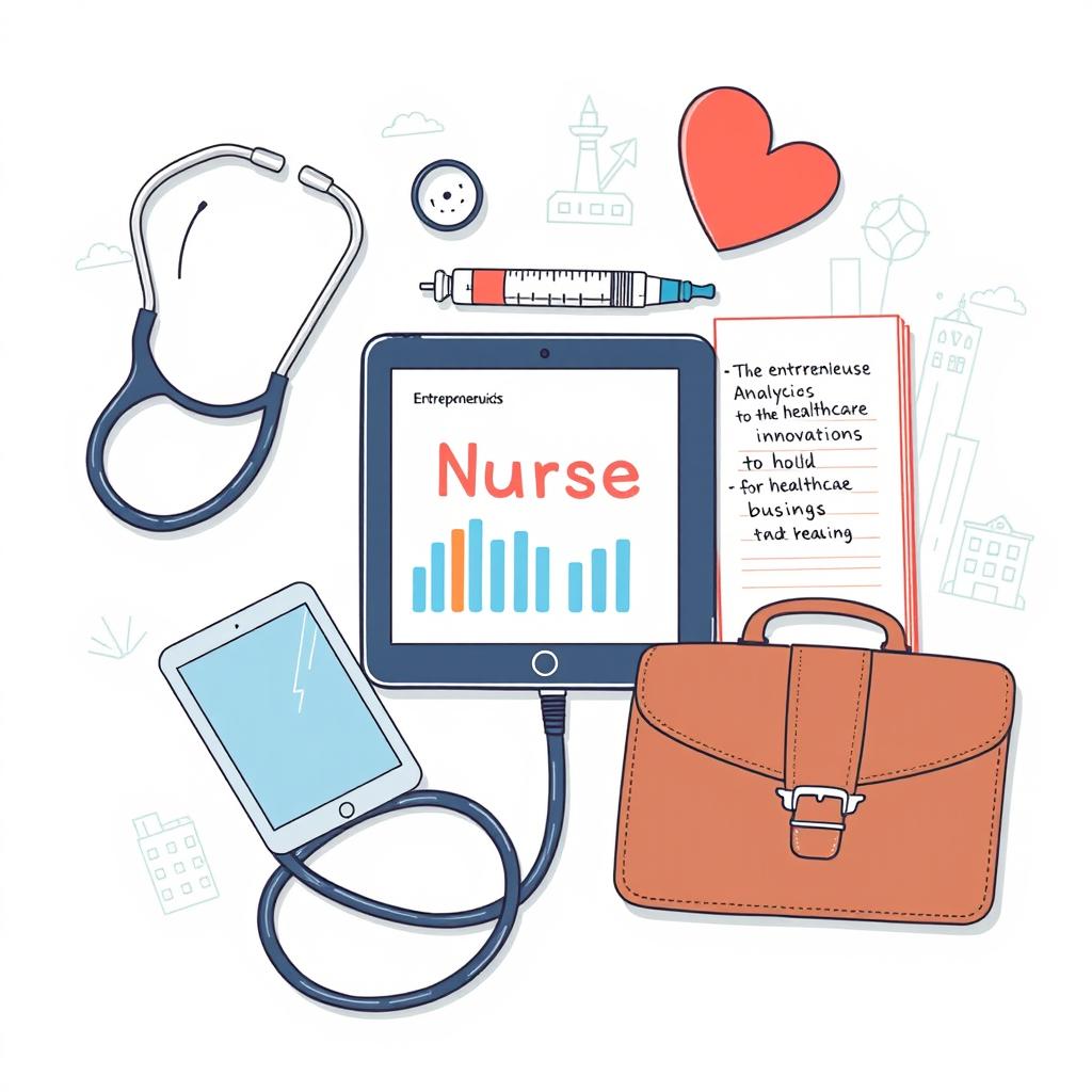 An array of tools representing the journey of an entrepreneurial nurse