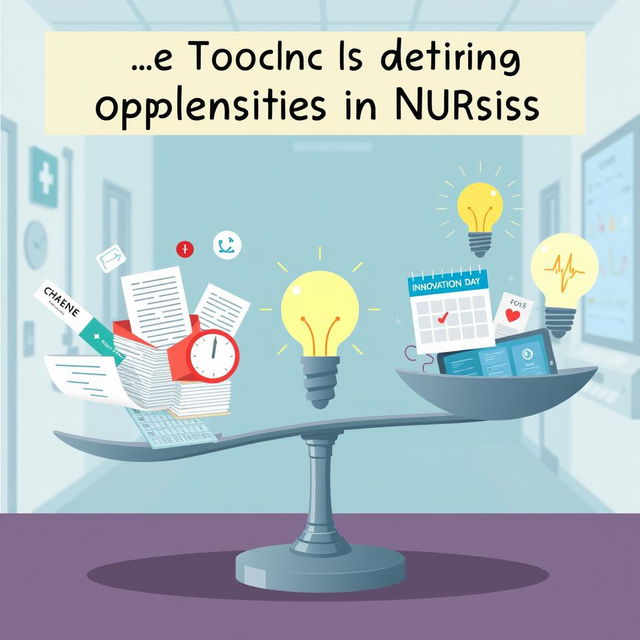 An artistic representation of the tools defining challenges and opportunities in nursing