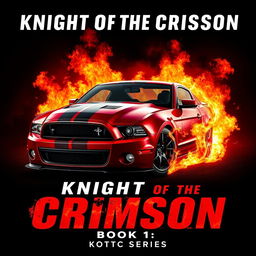 A dynamic movie poster featuring a 2013 Ford Shelby Mustang GT500 Super Snake in an alluring wine red color with a single black racing stripe