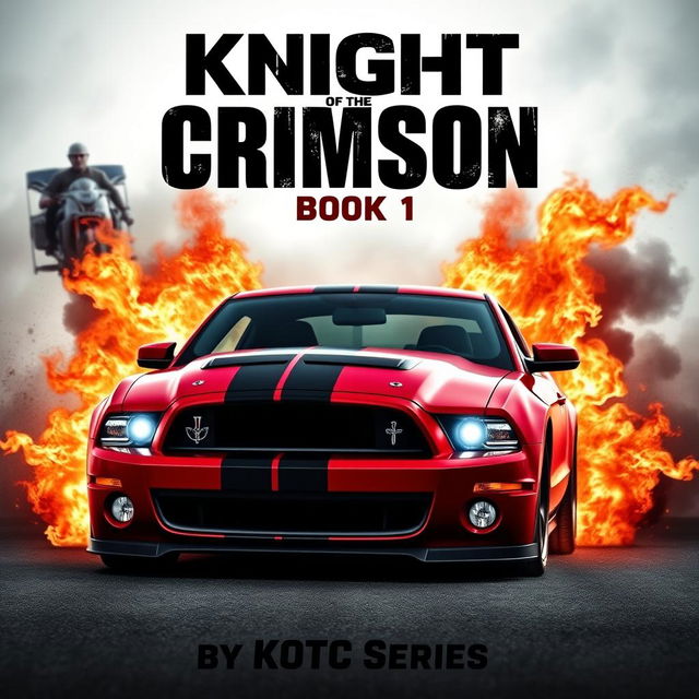 A striking movie poster featuring a 2013 Ford Shelby Mustang GT500 Super Snake in wine red with a single black stripe