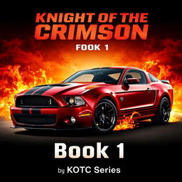 A striking movie poster featuring a 2013 Ford Shelby Mustang GT500 Super Snake in wine red with a single black stripe