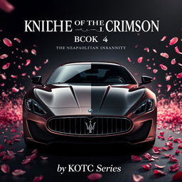 A cinematic movie poster featuring a Maserati Gran Turismo with a unique finish: the car is split halfway, with one half in sleek black and the other in a luxurious rose gold pink