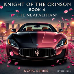 A captivating movie poster featuring a Maserati Gran Turismo, split down the middle, with one half in sleek black and the other in elegant rose gold pink