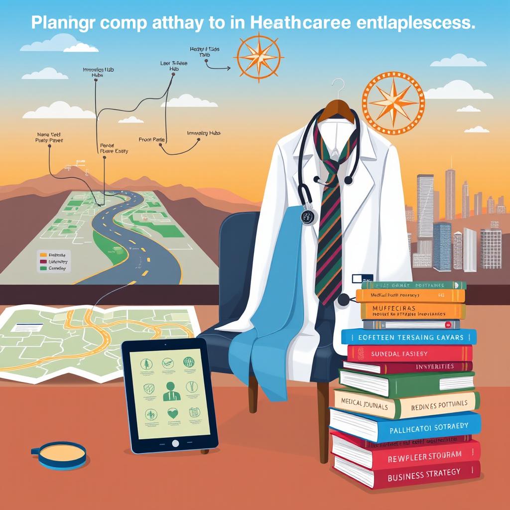 An inspiring image that depicts tools for planning pathways to entrepreneurship in healthcare