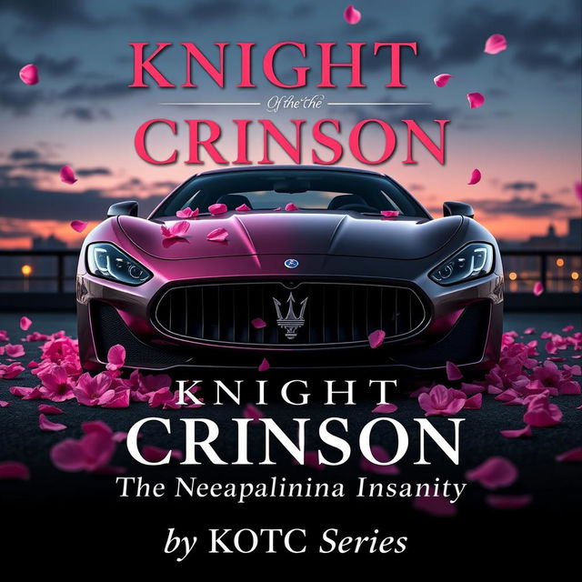 A movie poster featuring a Maserati Gran Turismo that is half black and half rose gold pink