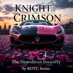 A movie poster featuring a Maserati Gran Turismo that is half black and half rose gold pink