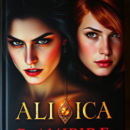 A captivating book cover featuring Alicia, the main character, with a striking and mysterious presence