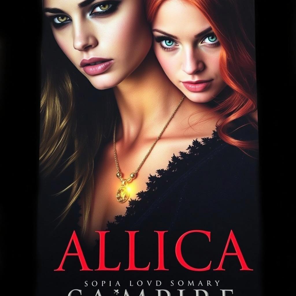 A captivating book cover featuring Alicia, the main character, with a striking and mysterious presence