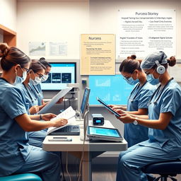 A compelling image depicting the challenge of digital transformation in nursing