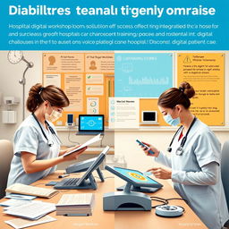 A compelling image depicting the challenge of digital transformation in nursing