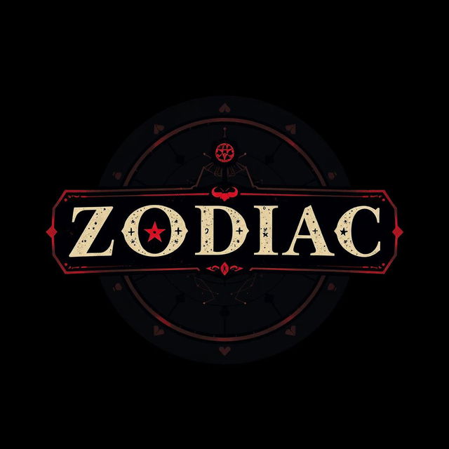 a cinematic logo design for a detective thriller movie, inspired by the aesthetic of films like "Zodiac"