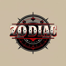 a cinematic logo design for a detective thriller movie, inspired by the aesthetic of films like "Zodiac"