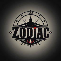 a cinematic logo design for a detective thriller movie, inspired by the aesthetic of films like "Zodiac"