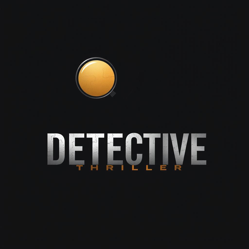 a cinematic logo design for a detective thriller movie, capturing the essence of mystery and suspense