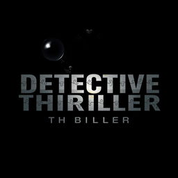 a cinematic logo design for a detective thriller movie, capturing the essence of mystery and suspense