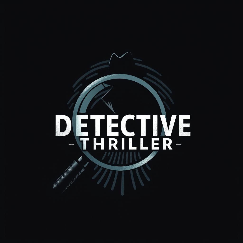 a textless logo design for a detective thriller movie, capturing the essence of mystery and suspense through imagery alone