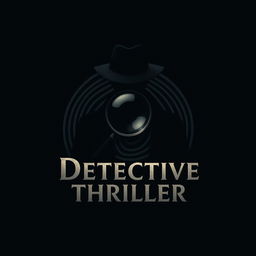 a textless logo design for a detective thriller movie, capturing the essence of mystery and suspense through imagery alone