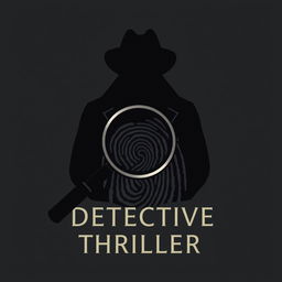 a textless logo design for a detective thriller movie, capturing the essence of mystery and suspense through imagery alone