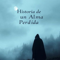 Cover for a book titled "Historia de un Alma Perdida", featuring a lone figure standing at the edge of a misty forest