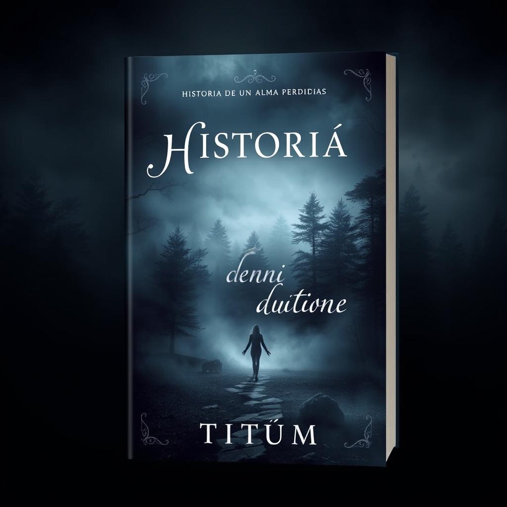 A captivating book cover design for a novel titled "Historia de un alma perdida" created by Titium