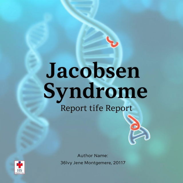 A professional and informative cover page for a report on Jacobsen Syndrome