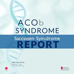 A professional and informative cover page for a report on Jacobsen Syndrome