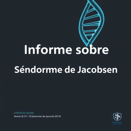 Una portada professional i informativa per a un informe sobre la Síndrome de Jacobsen